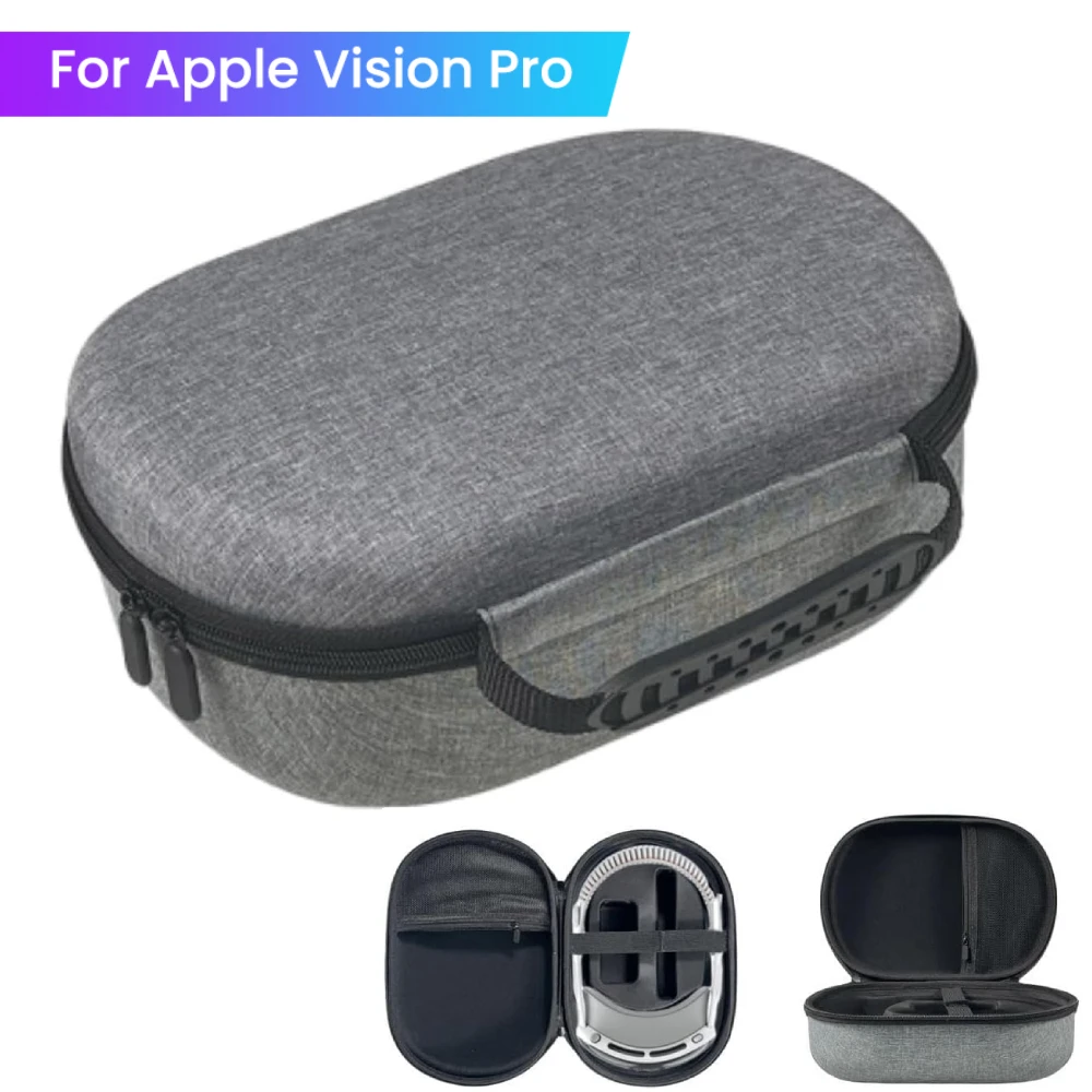 Bolsa de armazenamento portátil para Vision Pro VR Headset, Travel Carrying Case, bolsa dura à prova de choque para acessórios Vision Pro