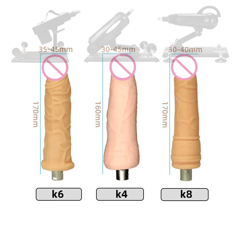 Automatic Sex & Love Machine Attachments for Women Soft Silicone Realistic Heated Dildos with 3XLR Connector Female Masturbator