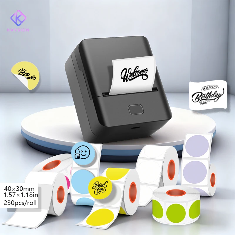 

Термопринтер KAYSION для изделий/этикеток ручной работы, простое управление с 7-рулонной бумагой для этикеток