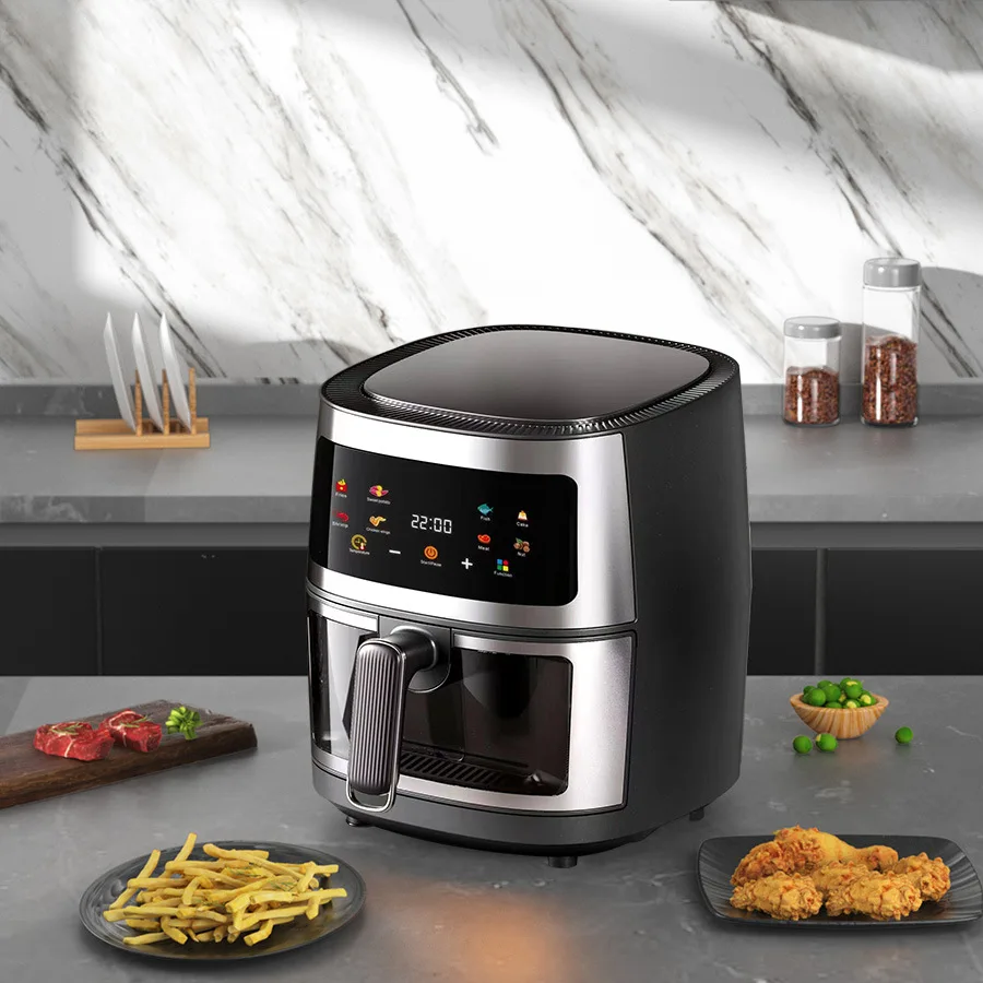 Large capacity 220v multifunctional smart 6L visual air fryer