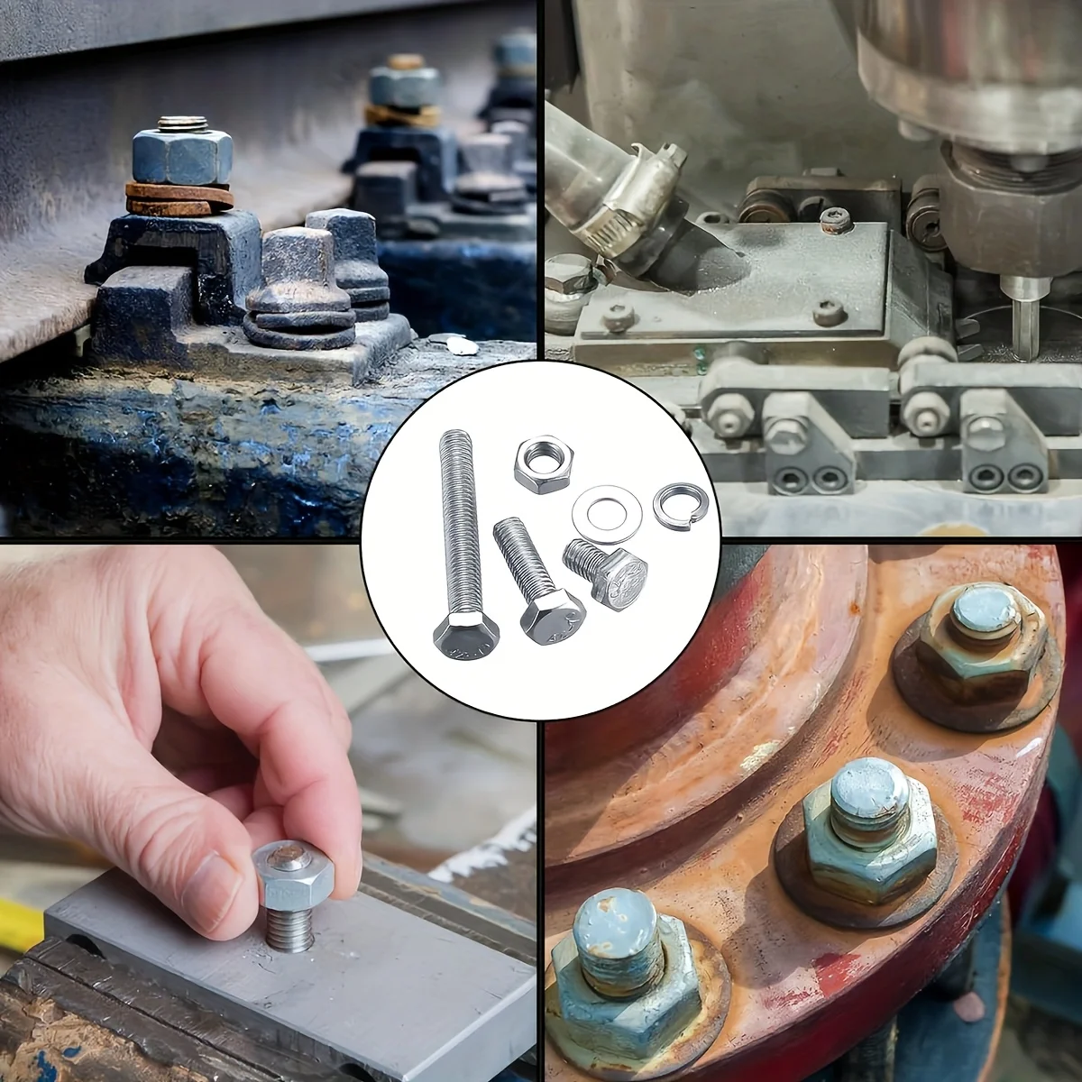 طقم مسامير من الفولاذ المقاوم للصدأ مكون من 520 قطعة M3M4M5M6 #4