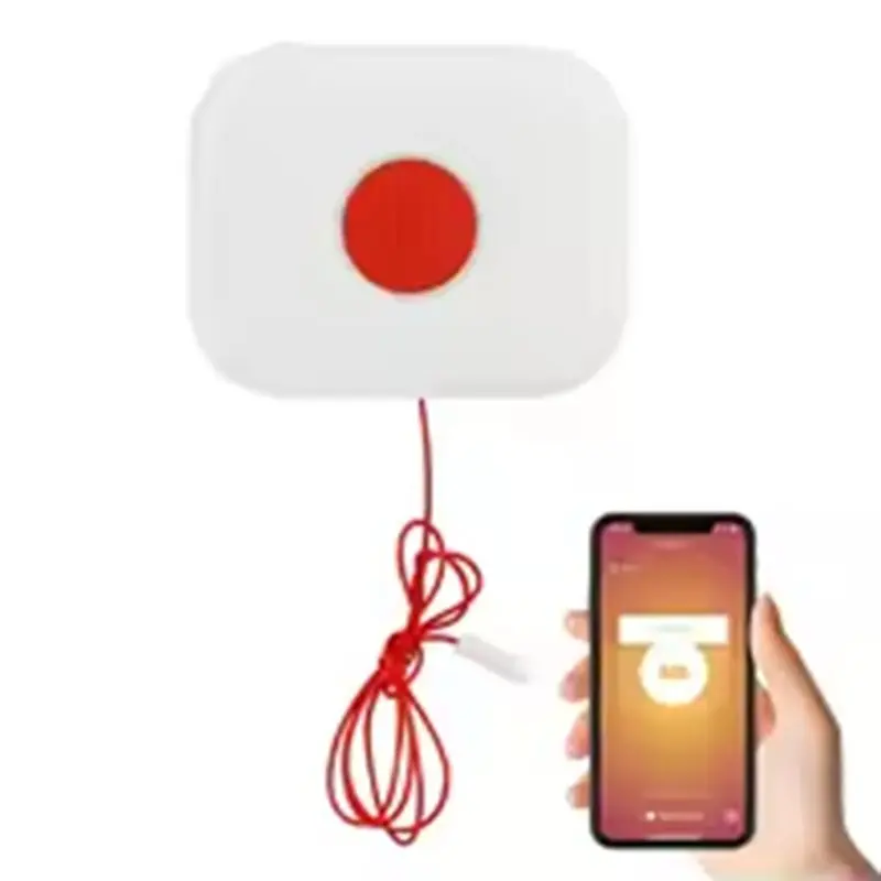 Tuya Wifi SOS Button For Elderly & Disabled-Waterproof Personal Alert System With Drawstring, Health Alert For Children-A86G