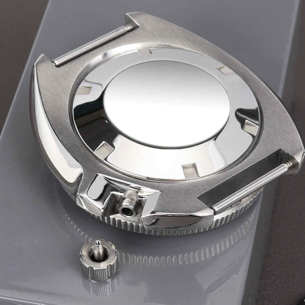 NH35 Mod-Gehäuse 44mm Edelstahl-Uhrengehäuse 200m wasserdichtes Taucheruhrengehäuse Saphir für SKX 6309 6105 Turtle bei 4.1 Uhr – Detail 6
