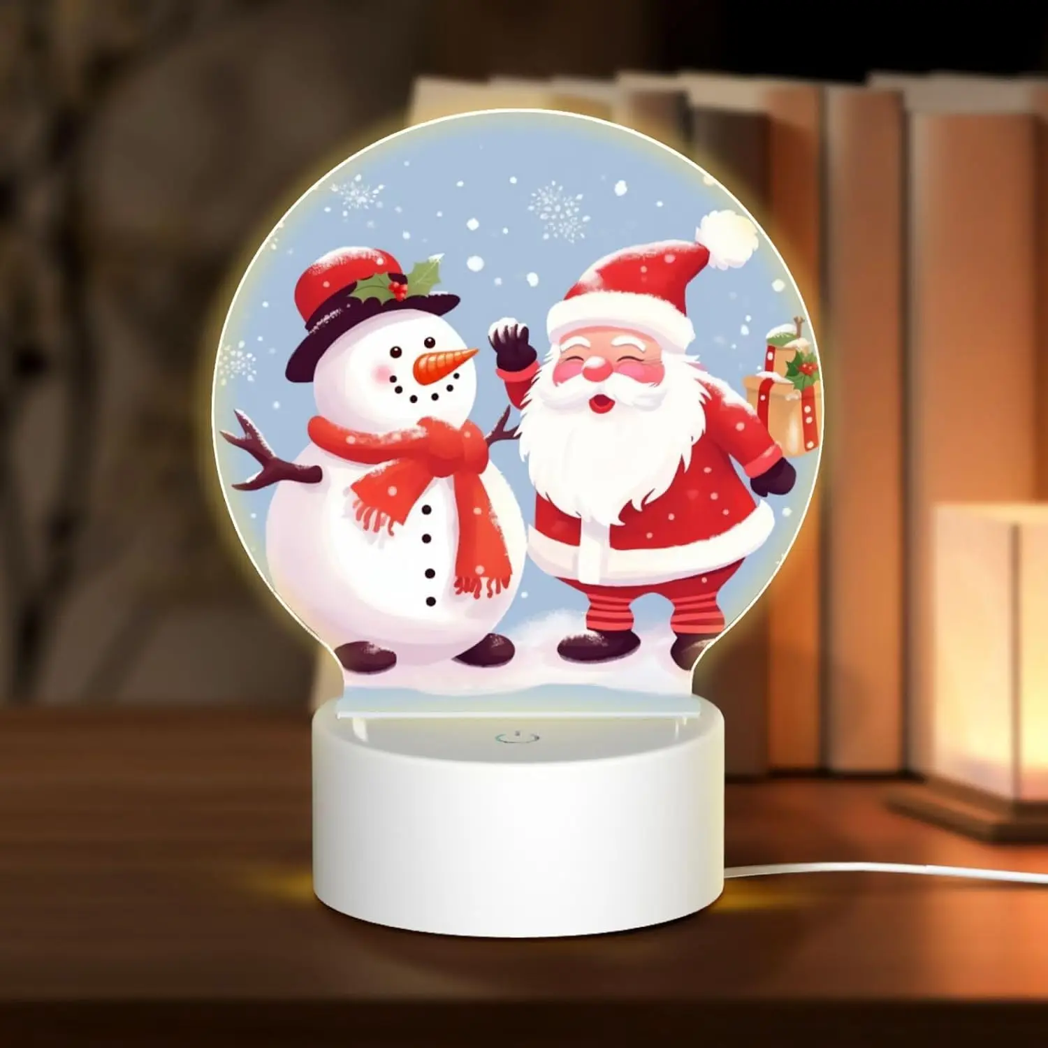 Acrylic Night Light Rose Floral LED Night Lamp Modern Acrylic Nightlight for Bathroom Bedroom Restaurant Bar Decor