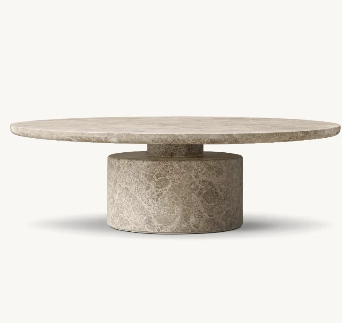 High End American Style Living Room Furniture Natural Stone Marble Coffee Table