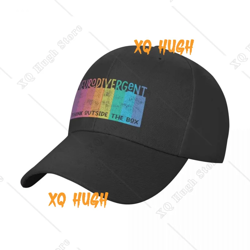 Colorful Neurodivergent Rainbow Design Baseball Cap Custom Hat Uv Protection Solar Hat Rugby Beach Outing Woman Hats Men's