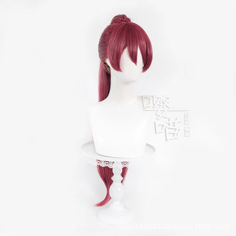 Sakura Kyouko Cosplay Wig Anime Puella Magi Madoka Magica 90CM Rose Red Heat Resistant Synthetic Hair Cosplay Sakura Kyouko Wigs