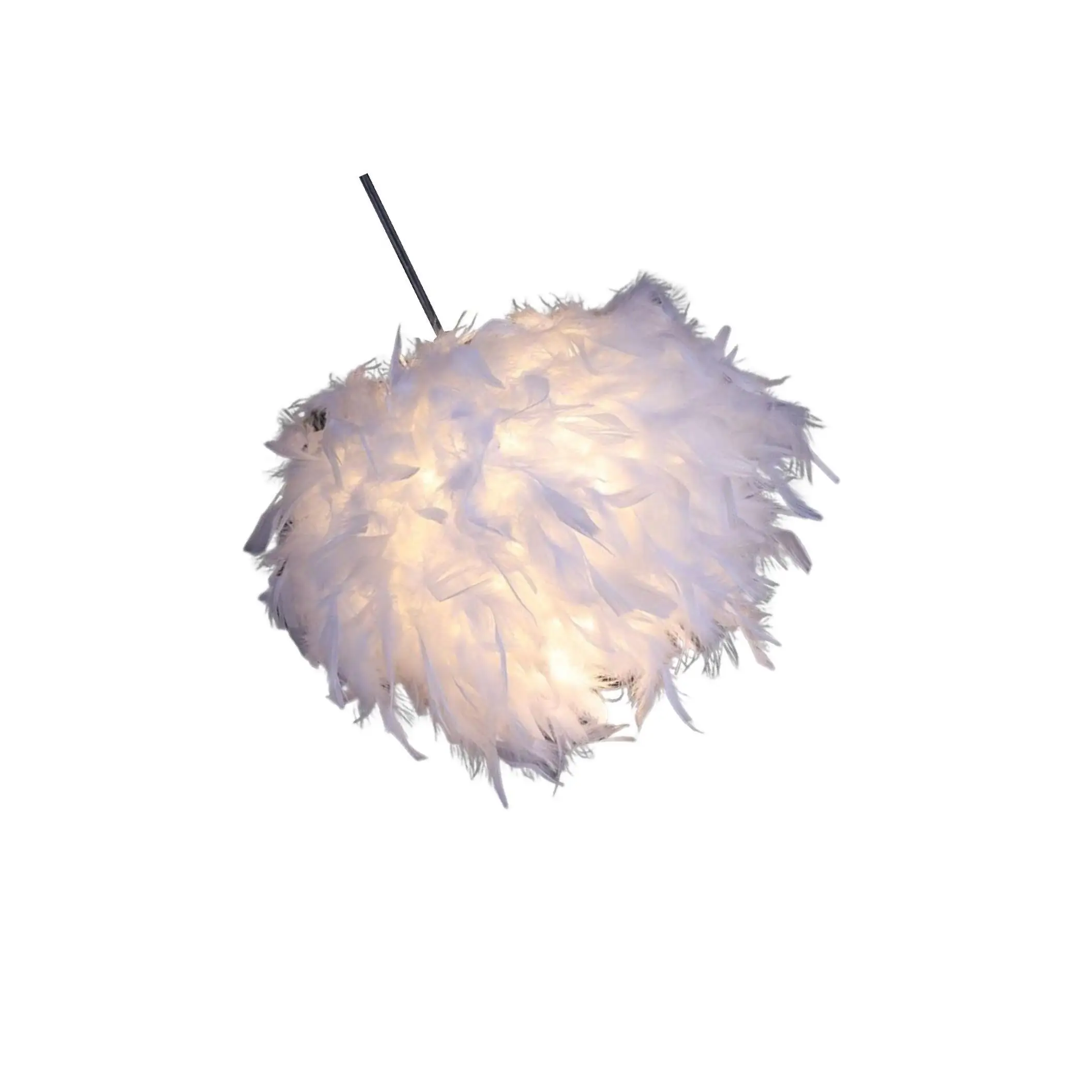 

Modern Feather Lamp Shade Romantic for Ceiling Light Bedroom Decoration Diameter 11.02inch