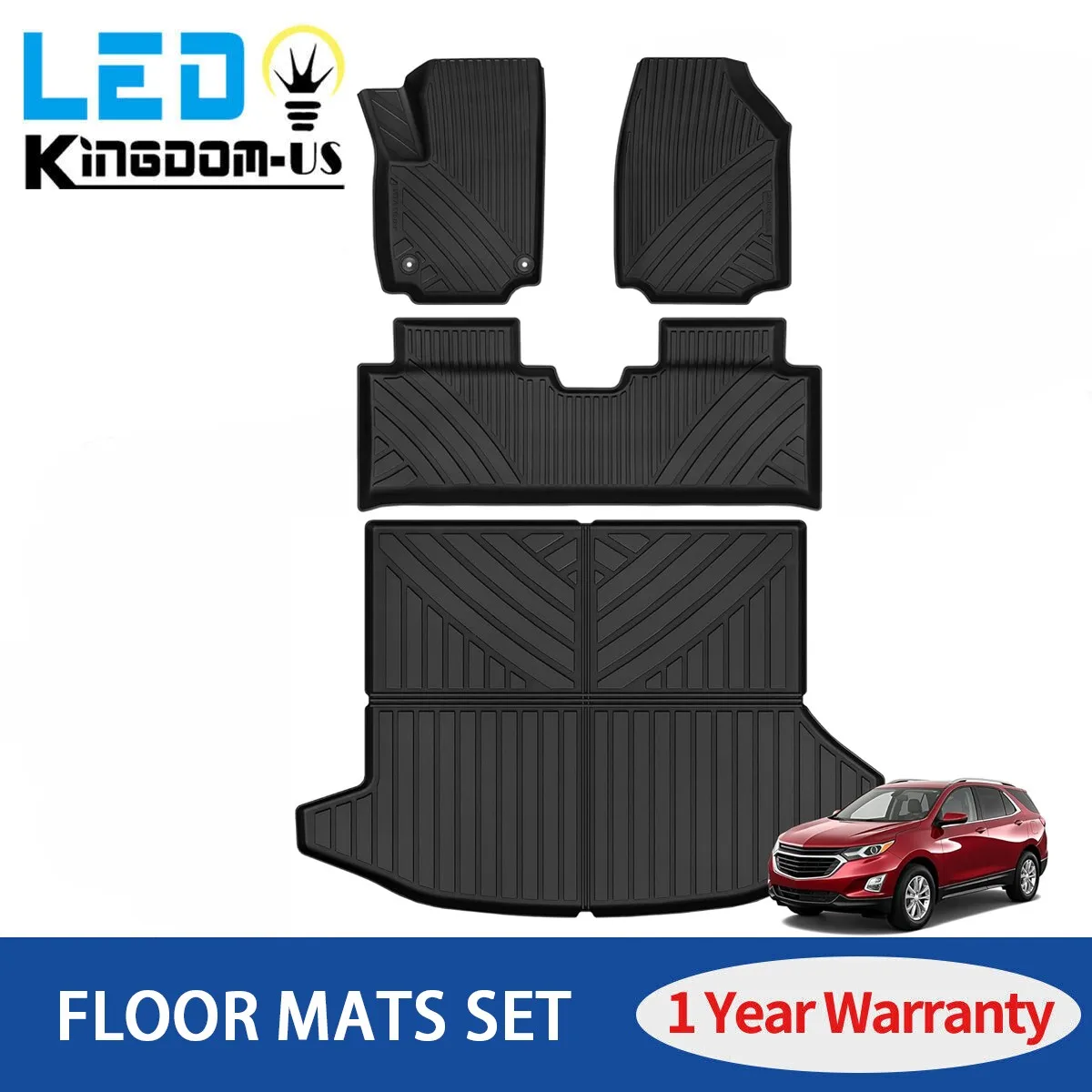 

Floor Mats & Trunk Cargo Liner Set for 2025 2026 Chevy Equinox TPE All Weather