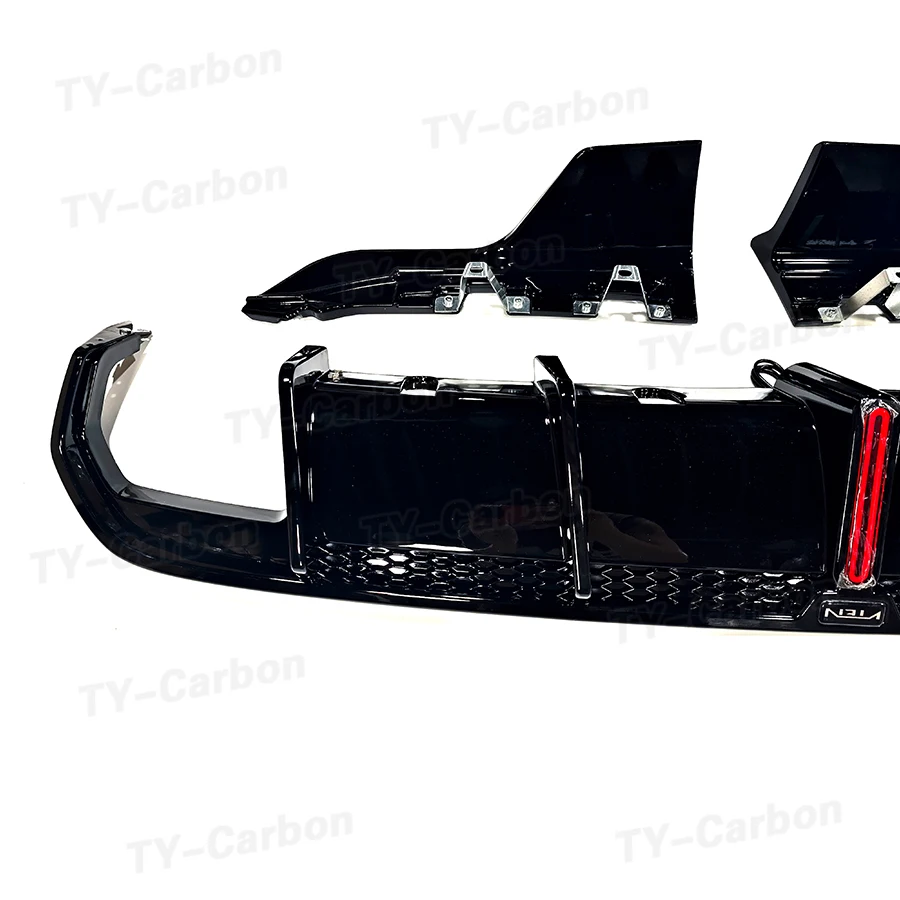 PP Bright Black Car Rear Bumper Diffuser Lip Spoiler for BMW 4 Series G26 420i 430i 440i Gran Coupe M Sport 2021+ Car Accessorie