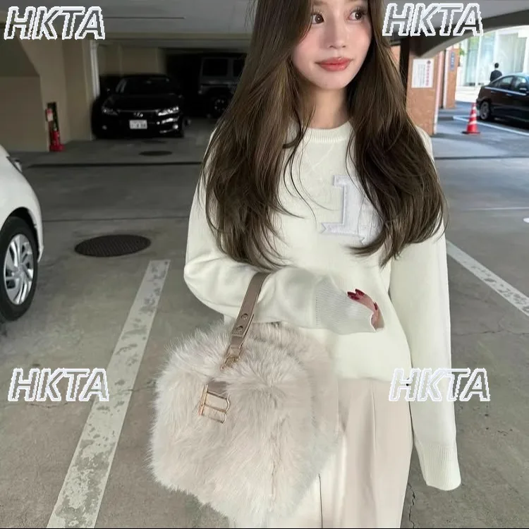 Japanese Autumn News Messenger Square Three Dimensional Fur Bag Women European and American Fashion Versatile Backpacks Famale