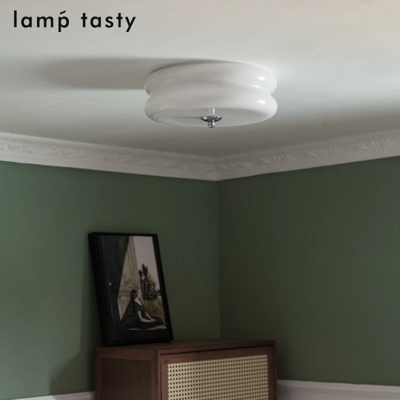 Medieval Cloud Simple Cream Ceiling Light Space Living Room Bedroom Study Romantic Ceiling Light