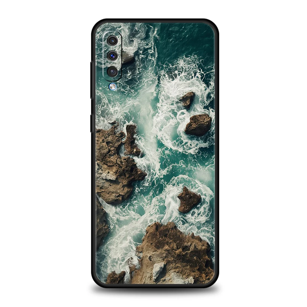 Etui na telefon Blue Sea Ocean Waves do Samsung A56 A36 A26 A24 A16 A14 A12 A32 A50 A70 A20E A22 A40 A34 A54 A42 A52 5G A06 Cover