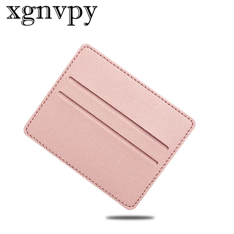 Xgnvpy-Porte-cartes en cuir PU pour hommes et femmes, nouveau sac de rangement simple pour cartes de bus, porte-cartes ultra-fin, repas étudiant, 1 PC