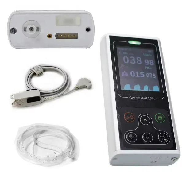 Moniteur capnographe portatif avec Instrument analytique clinique électrique EtCO2/RR/SPO2/PR pour les humains