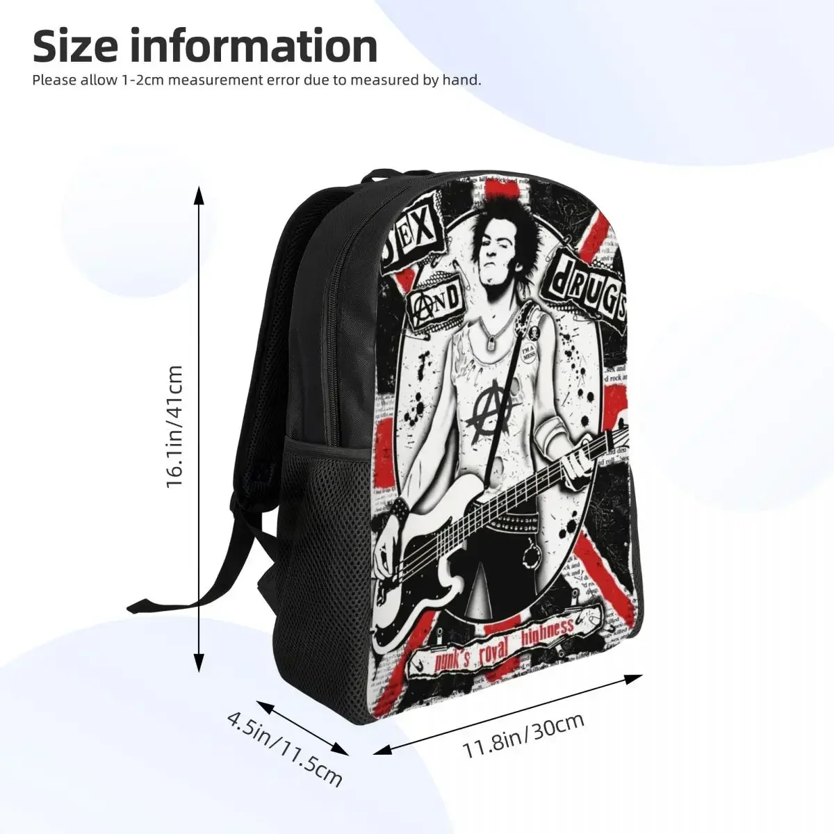 Sex Pistols Laptop Backpack Men Women Fashion Bookbag for School College Students Heavy Metal Rock Band Bags