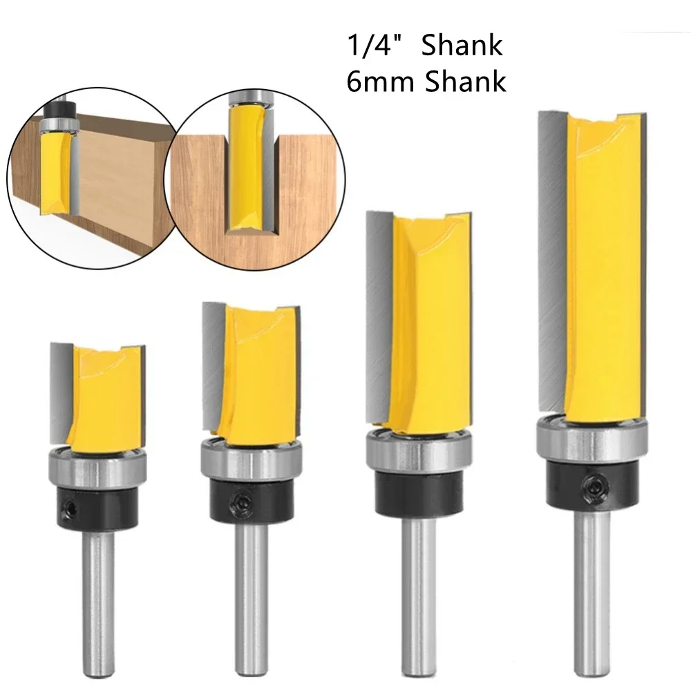 

1/4" Shank / 6mm Shank Profile Trimming Milling Cutter Straight Edge Copying Slotting Milling Cutter 20 25 38 50.8