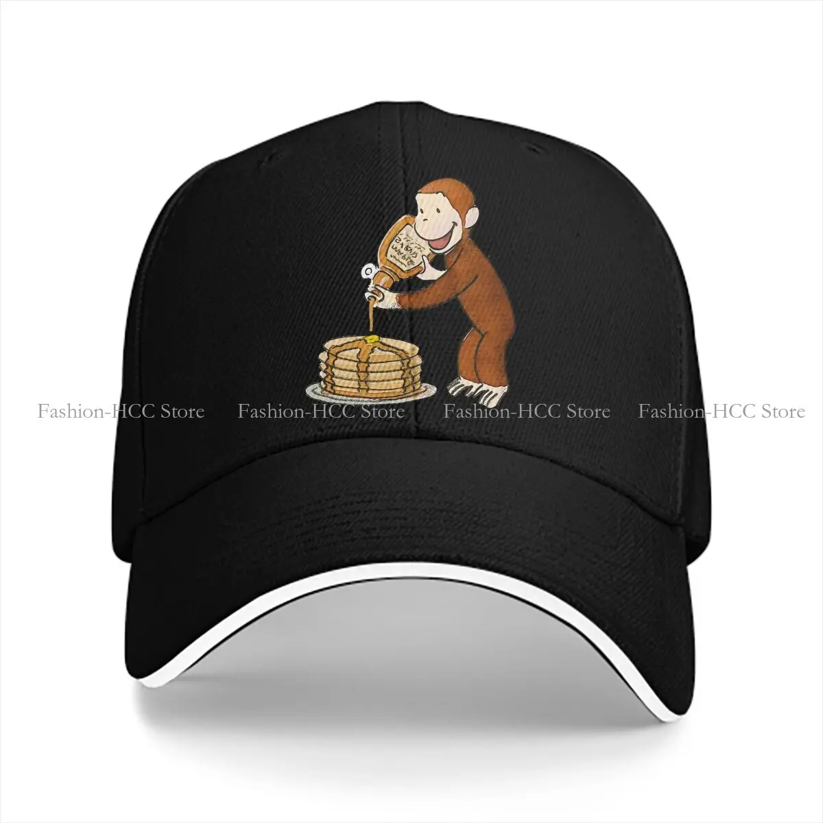 Summer Cap Sun Visor Making Pancakes Hip Hop Caps Curious George Cartoon Peaked Hats