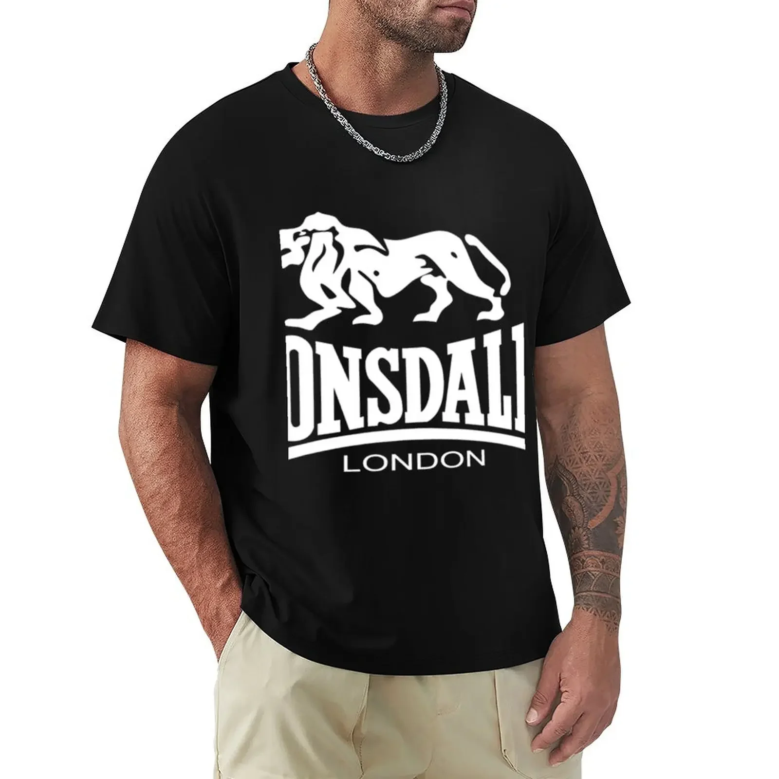 ЛУЧШИЕ ПРОДАЖИ-Lonsdale London футболка винтажная аниме рубашка корейская мода мужские футболки с рисунком