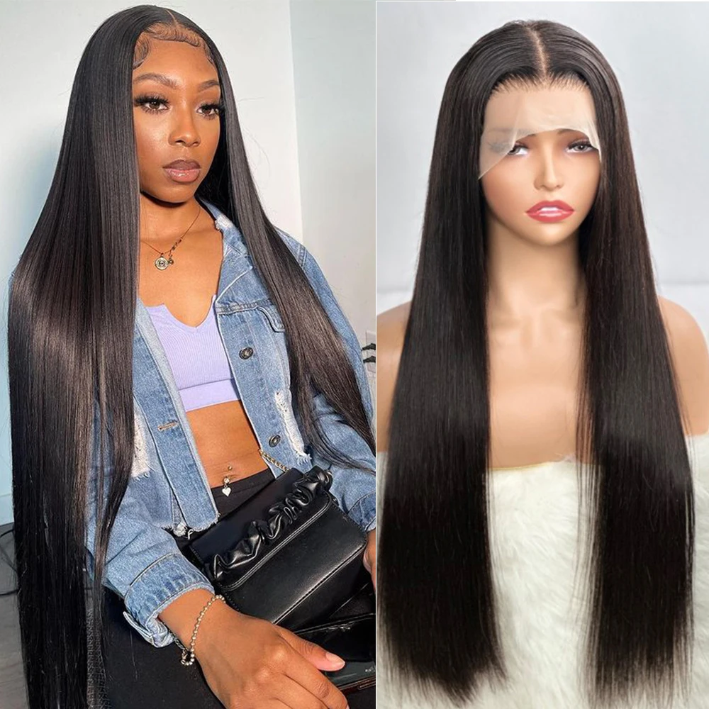 

30 Inch Bone Straight Lace Front Wigs For Women Braziliian 13x4 13x6 HD Lace Front Human Hair Wigs Preplucked Hair