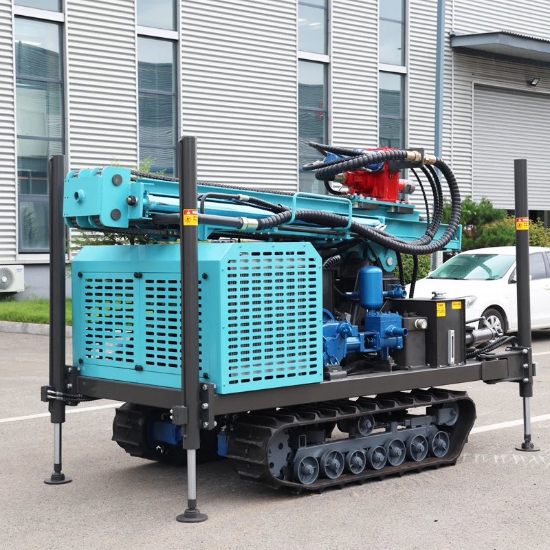 Customized Water Well Drilling Machine Mobile Full Hydraulic System 300M Diesel Power Tracked for Domestic Water Drilling Rig