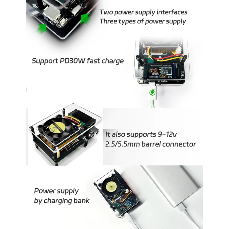 Y51A-Nmaxe Bitaxe Nerdminer BTC Miner Solo Lottery Miner BM1366 ASIC Chip 500G-550Gh/S With Support USB 30W-PD