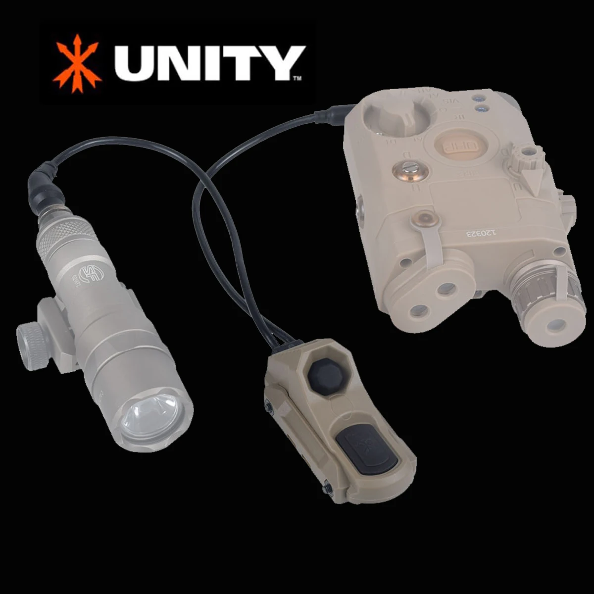 UNITY AXON remoto en línea doble función interruptor de presión linterna PEQ NGAL láser SureFire M300 M600 2,5 3,5 enchufes de grúa