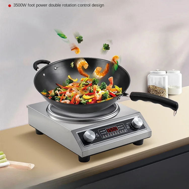 

Concave induction cooker, household 3500W, commercial 5000W high-power multi-function cooker, a complete set