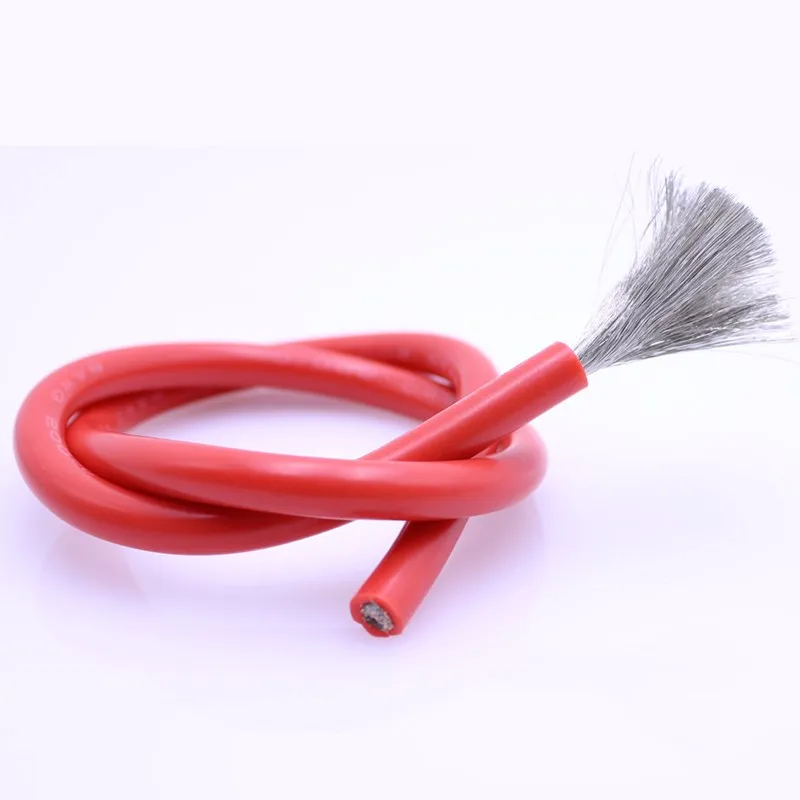 Speciale zachte siliconendraad, rood en zwart, 10AWG 12 14 16 18 20 22 24AWG 5 meter