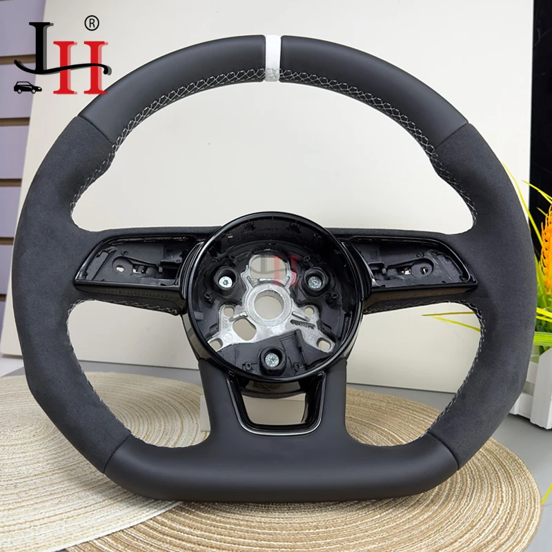 Fully Perforated Leather Steering Wheel For Audi RS3 RS4 RS5 A3 A4 A5 S3 S4 S5 2017-2021