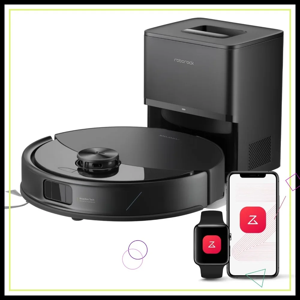 

Upgraded Robot Vacuum and Mop with 10,000Pa Suction, 70-Day Self-Emptying, Obstacle Avoidance, Sonic Mopping for Pet Hair