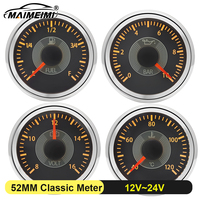 40~120 ℃ 52mm Water Temperature Gauge Classic Retro Auto Water Temp Oil Temp Oil Press Fuel Volts for Car Boat 12V 24V Classic