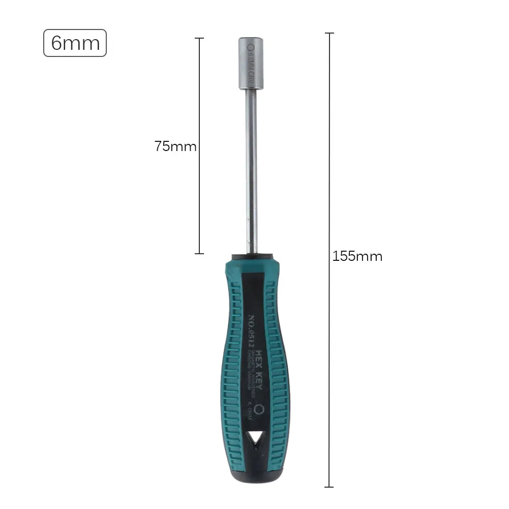 5.5mm 6mm Hexagon Screwdriver Hex Socket Wrench Spanner CRV Steel Nut Driver Hand Tool for RC Car Helicopter Repair