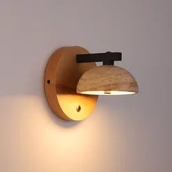 Vintage Retro Natural Pedra LED Wall Light, Arte Decoração, Decoração do quarto, Cabeceira Sconce, Nordic Home Decorações