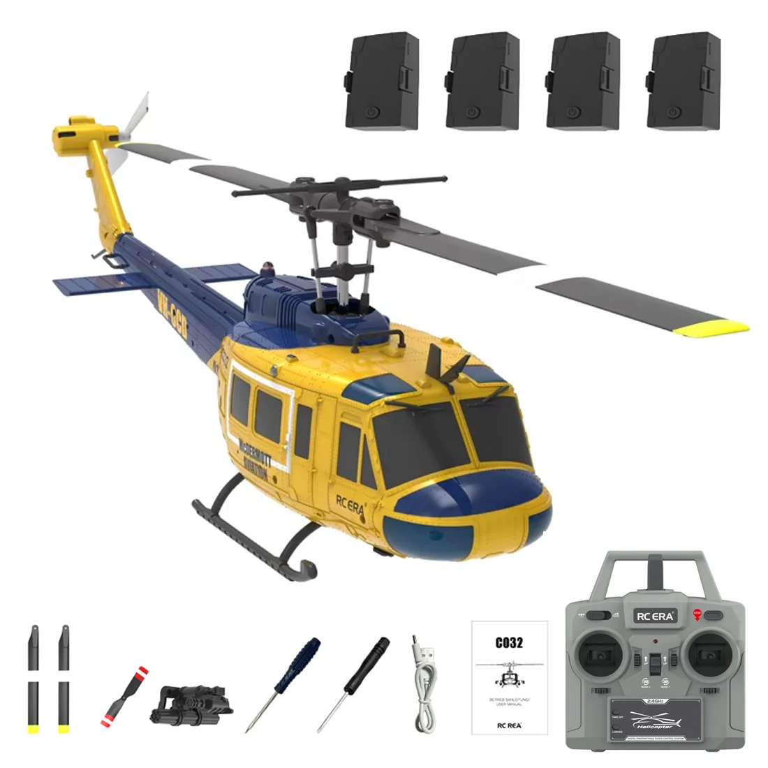 C032 6CH Brushless RC Helicopter Flybarless Optical Flow TOF Altitude Hold 3D Inverted Stunt Scale Military Drone Adult Toy Gift