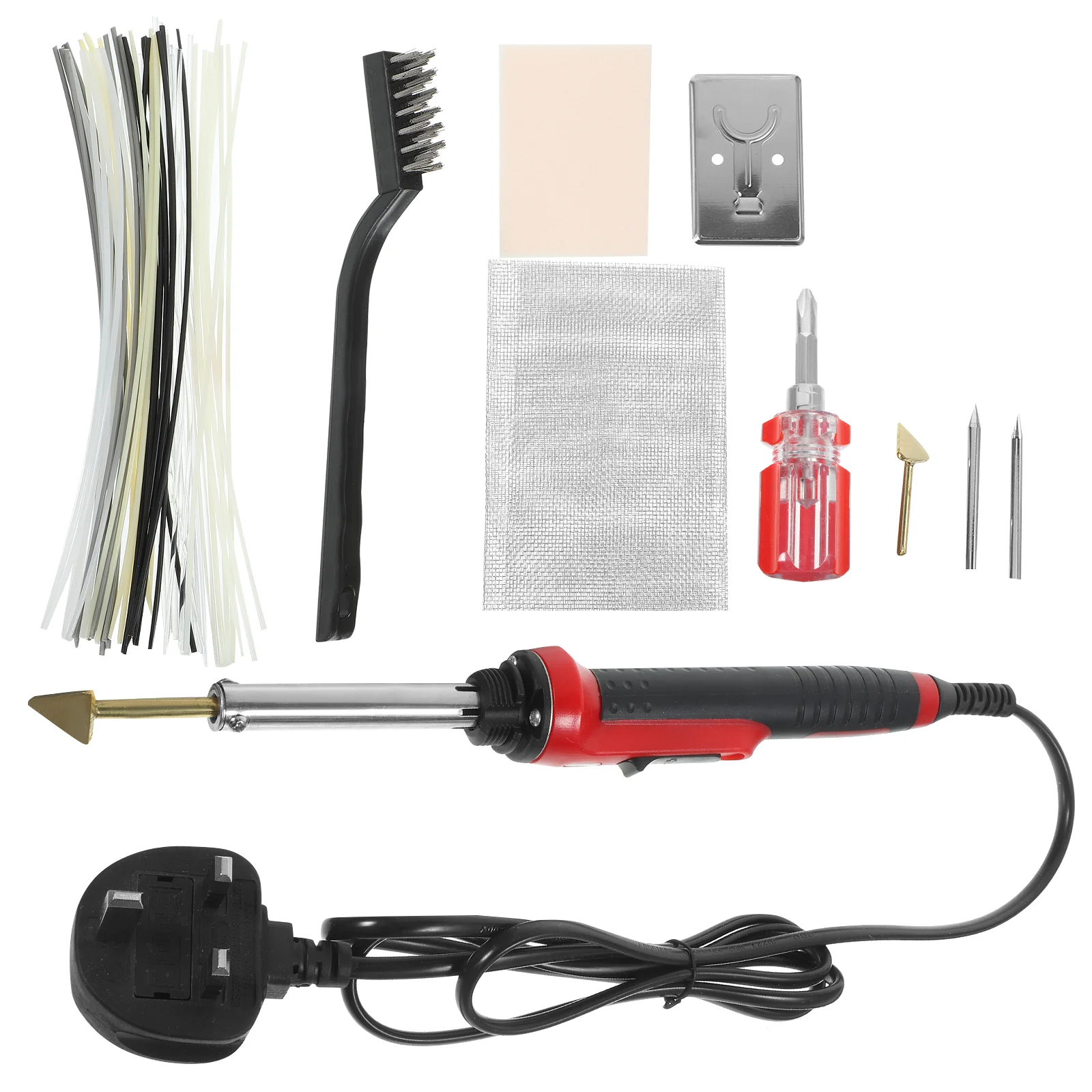 Kit de ferramentas de reparo de solda elétrica, peças de plástico para para-choque de carro, conjunto de ferramentas de ferro com fio