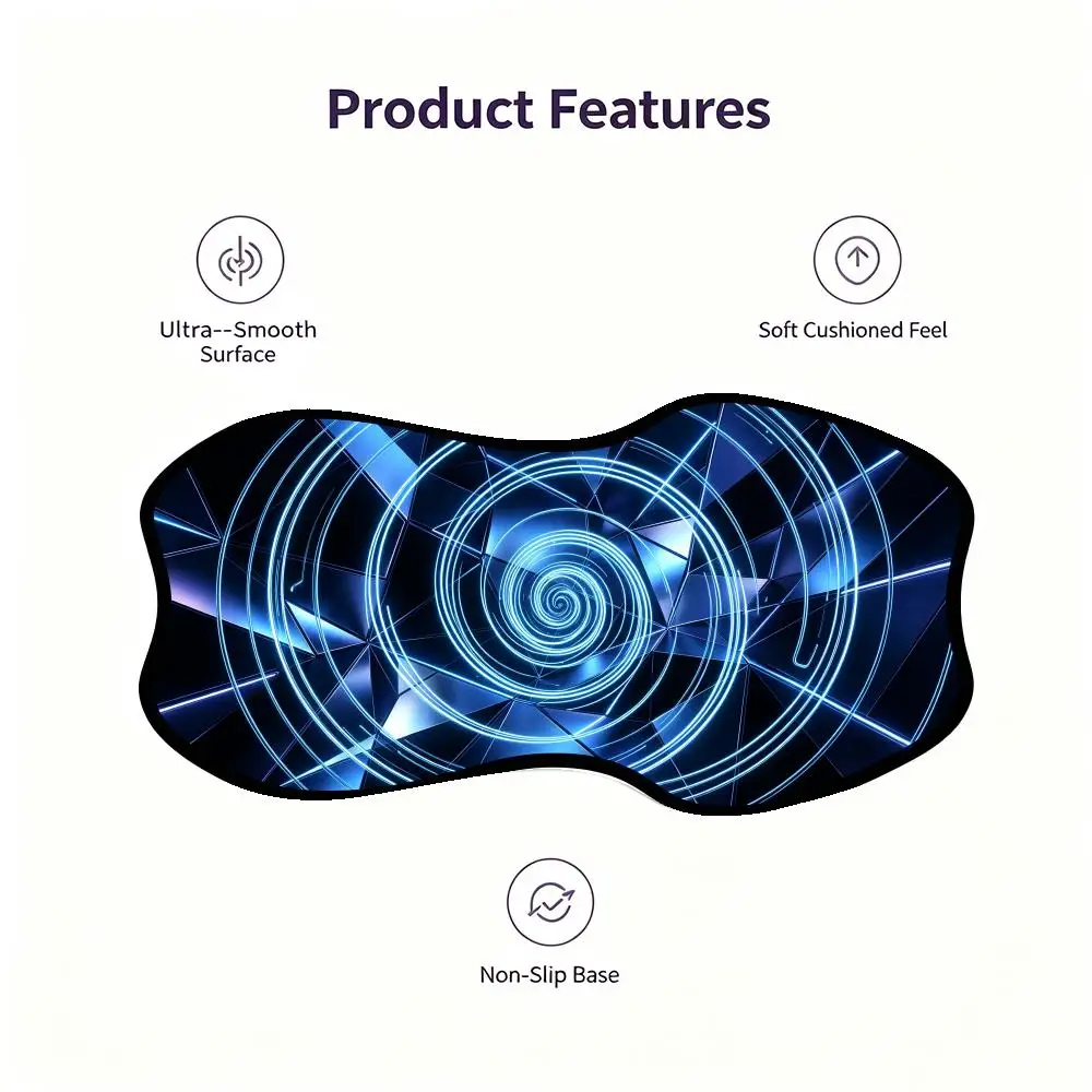 Games Playmat Blue Cyber Spiral Tech Design Mouse Pads Delivers Smooth Cursor Control For Office Desktop Gaming Sessions