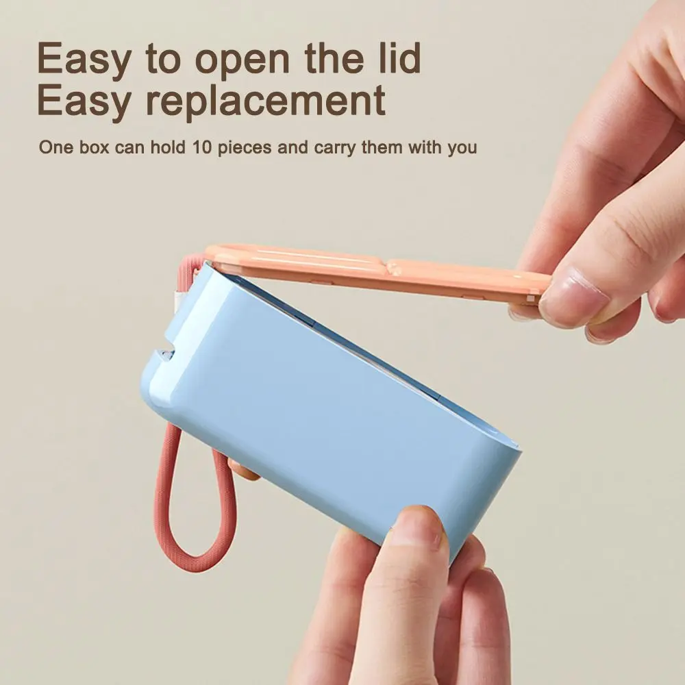 New Automatic Ejectable Floss Dispenser Oral Care with 10Pcs Floss Floss Organiser Press-on Disposable Flossing Sticks