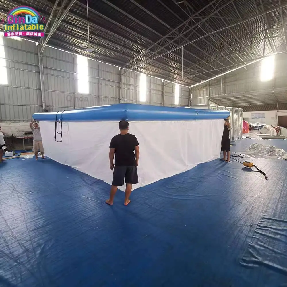 Piscina inflable azul del mar de la piscina adulta inflable para el ocio de los barcos del yate