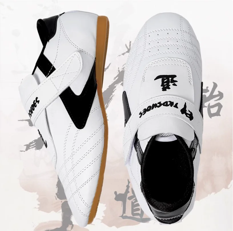 Taekwondo Shoes Breathable Kung Fu Shoes Taichi Karate Martial Arts Wrestling Sneaker Adult Children Soft Sole Sport Shoes