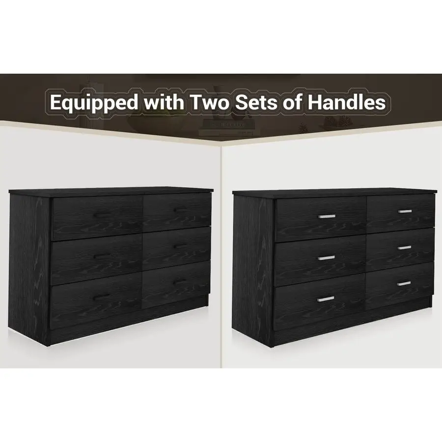 Cômoda com gavetas para quarto, cômoda moderna de meados do século, cômoda de madeira maciça marrom com gavetas profundas e trilho deslizante,