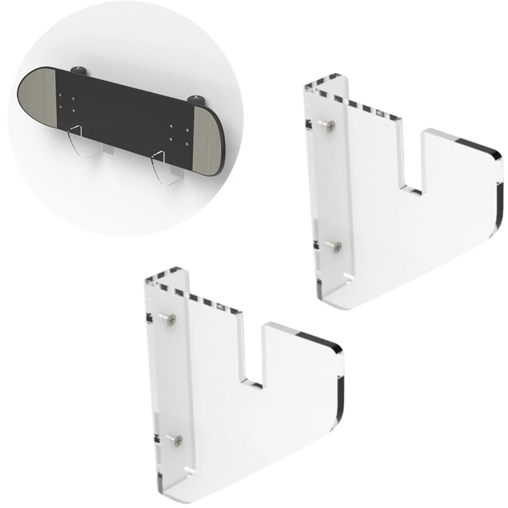 2 Pcs Skate Rack Brackets Wall-mounted Skateboard Display Stand Accessories Storage
