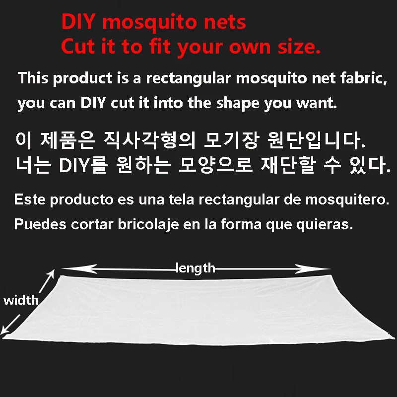 DIY Mosquito Nets Garden Outdoor Camping Mosquito Net Huntting Dormitory Tent Picnic Cut Fit Size 2*3 3*3/4/5/6 5*10m Netting