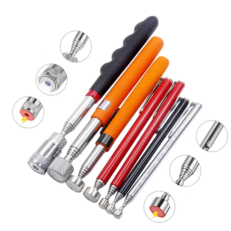 Mini Portable Telescopic Magnetic Magnet Pen Handy Tool Capacity For Picking Up Nut Bolt Extendable Pickup Rod Stick Retractable