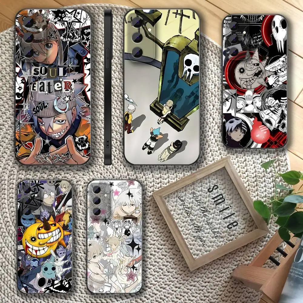 

S-Soul Eater Anime Phone Case For Samsung S 25,24,23,22,30,21,10,9,Ultra,Plus,Lite,FE,4,5 G Soft Black Case