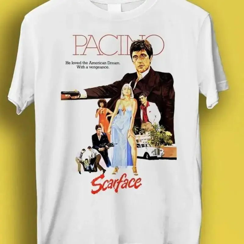 New T Shirt Scarface Al Pacino Funny Meme Style Gamer Cult Movie