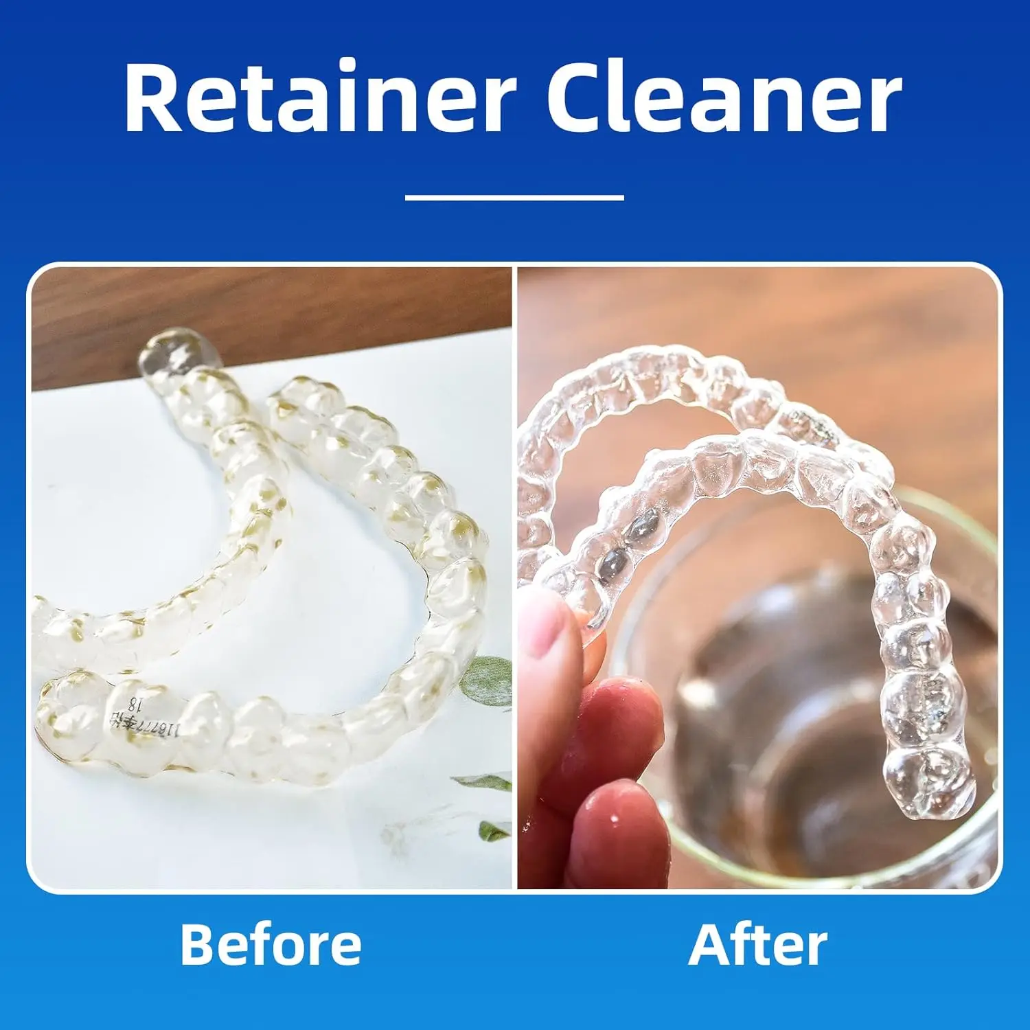 10PCS Denture Cleaner Tablets Retainer Cleaning Tablets for Aligners Mouth Guard Night Guard Removes Stains Odor MIRAVEXL