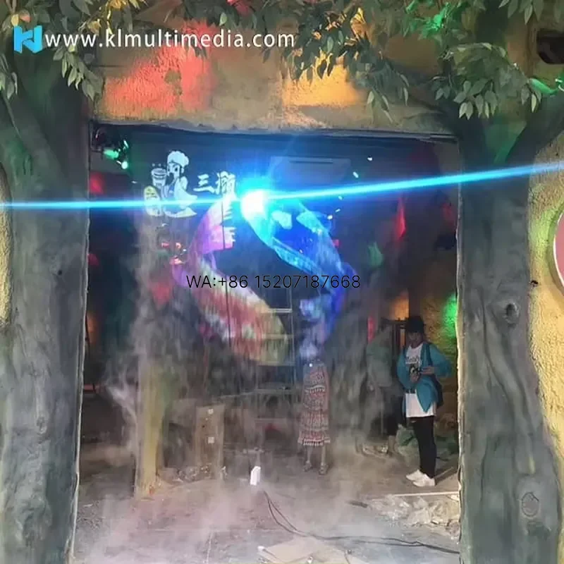 Wmwmnu for Fog Screen Projection Outdoors With 3D Projector Smoke Holographic Mist Display Fog Curtain Projection