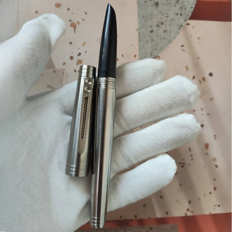 PK Hero100, Titanium Alloy Fountain Pen Hooded Nib 0.5F Spiral Wide Thread Cap High-end Collectible Stationery Pen Office Gift