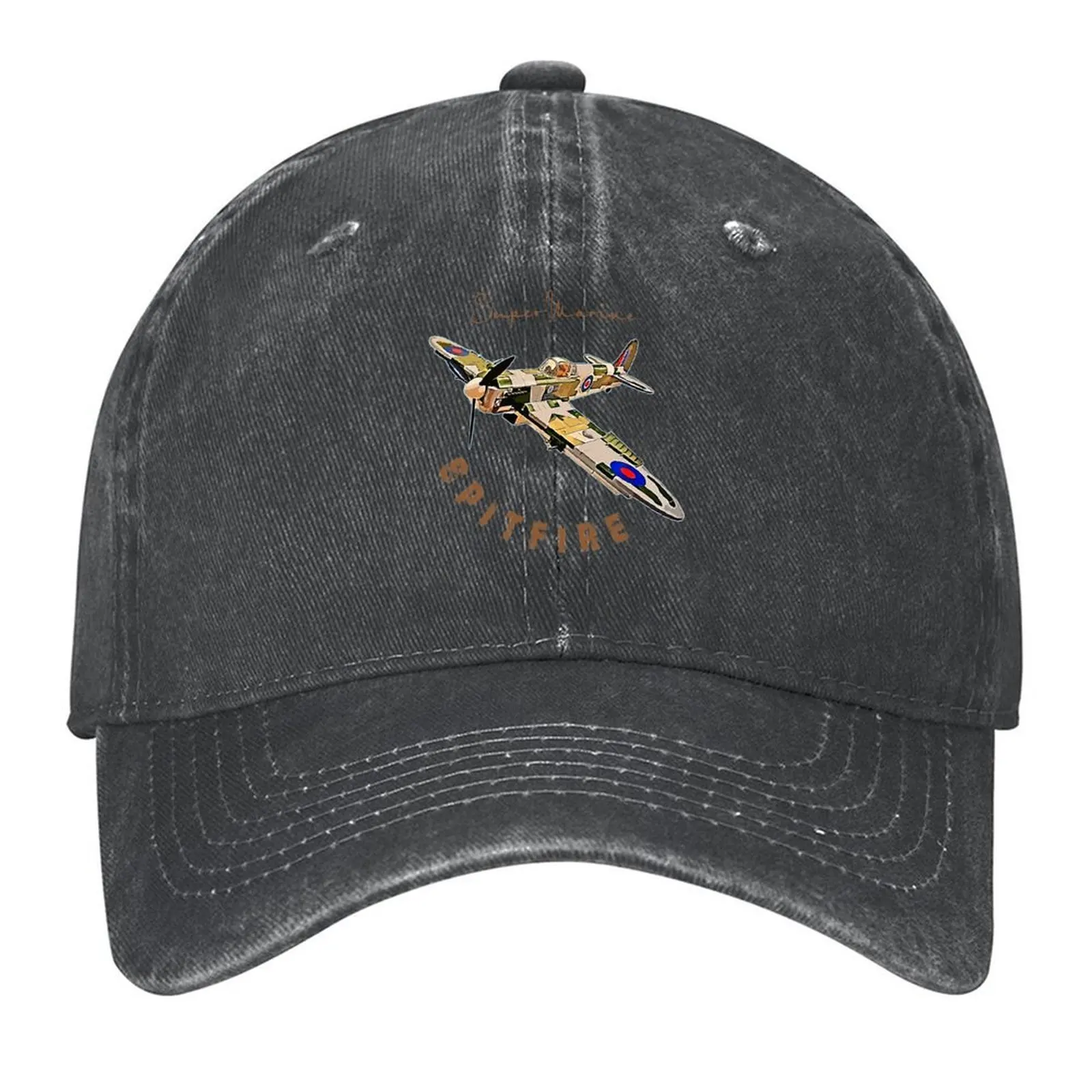 

Spitfire Supermarine Vintage British RAF Fighter Aircraft Baseball Cap Hat Beach party Hat Trucker Hats For Men Women's